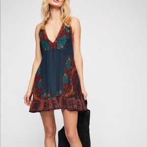 Free People Steal The Sun Tunic Dress - Teal